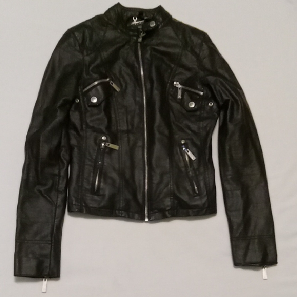 Jou Jou Black Women's Leather Jacket